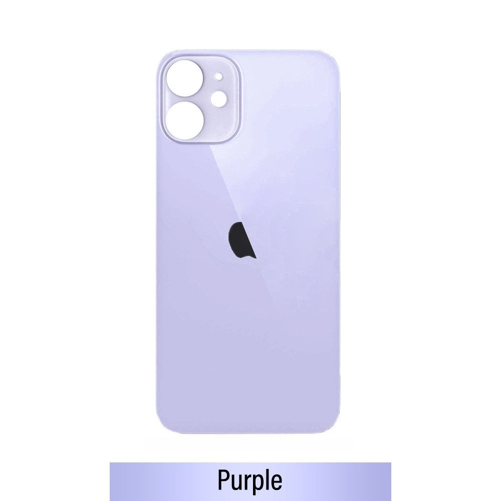 Rear Glass Replacement for iPhone 12 (Camera Frame Aseembly by Factory)- Purple