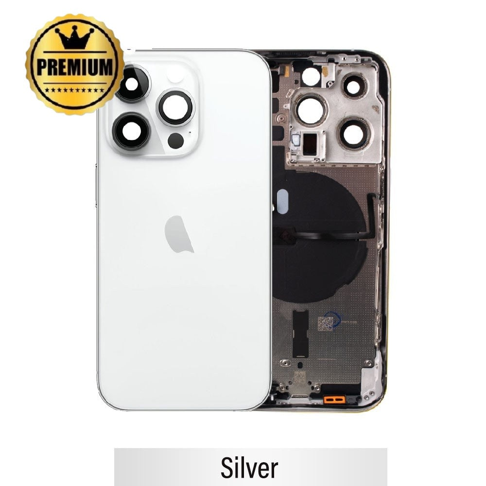 Rear Housing with Small Parts for iPhone 14 Pro Max -Silver