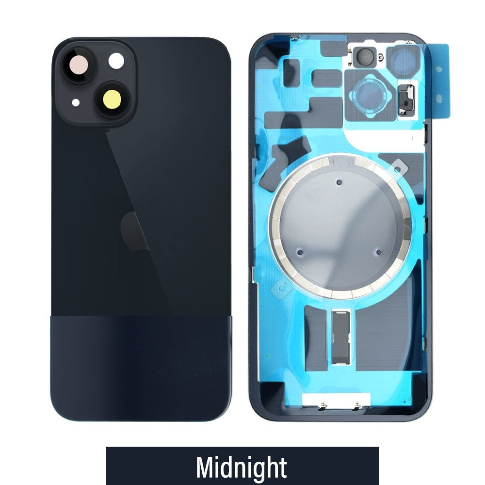 Rear Cover Glass for iPhone 14- (with Camera Lens Glass and Wireless Charging Magnet) - Midnight