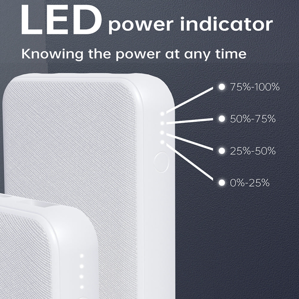 USP Power Bank 10K mAh (10000mAh)with 3 USB Outputs White
