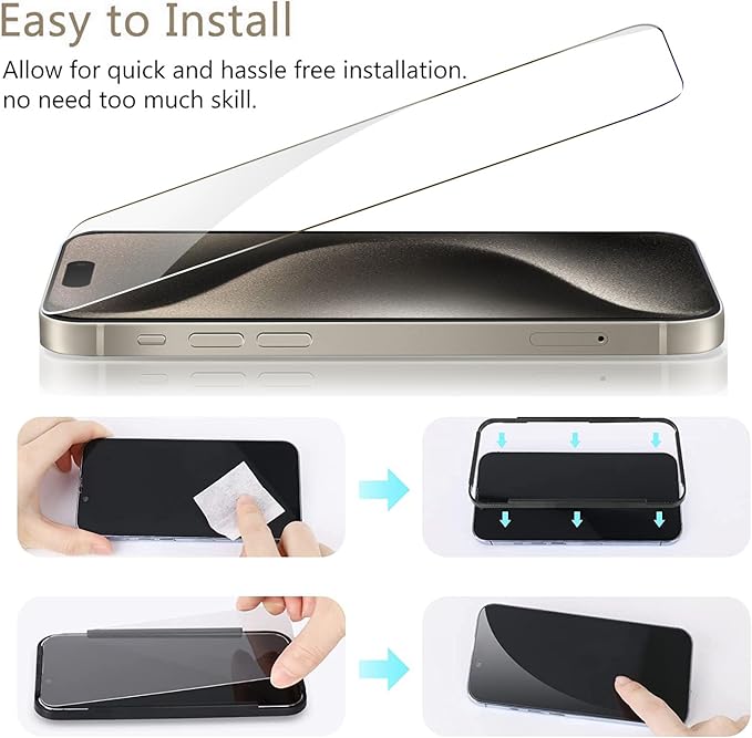 PK Clear Screen Protector For iPhone 16 / 15 / 15 Pro (10 PCS/Box)