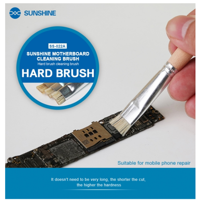 SS-022A Mobile Phone Motherboard PCB Welding Pad Clean Brush Stiff Brush SUNSHINE ( 4 Pcs )