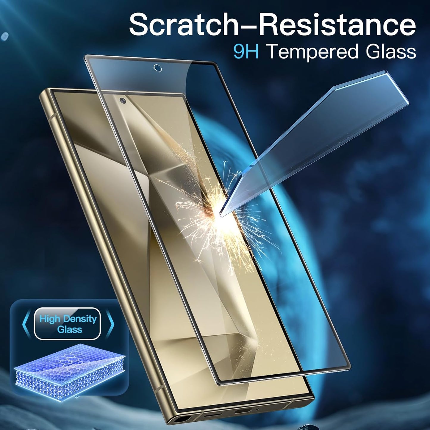 S24 Ultra Screen Protector 2.5D Clear Tempered Glass For Samsung Galaxy