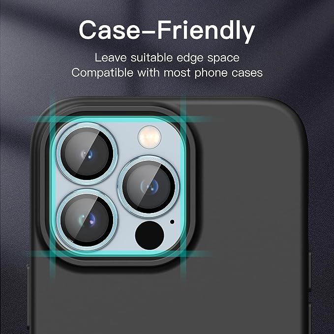 Camera Lens Protector For iPhone 15 Pro / 15 Pro Max Individual Ring Cover (Tempered Glass)