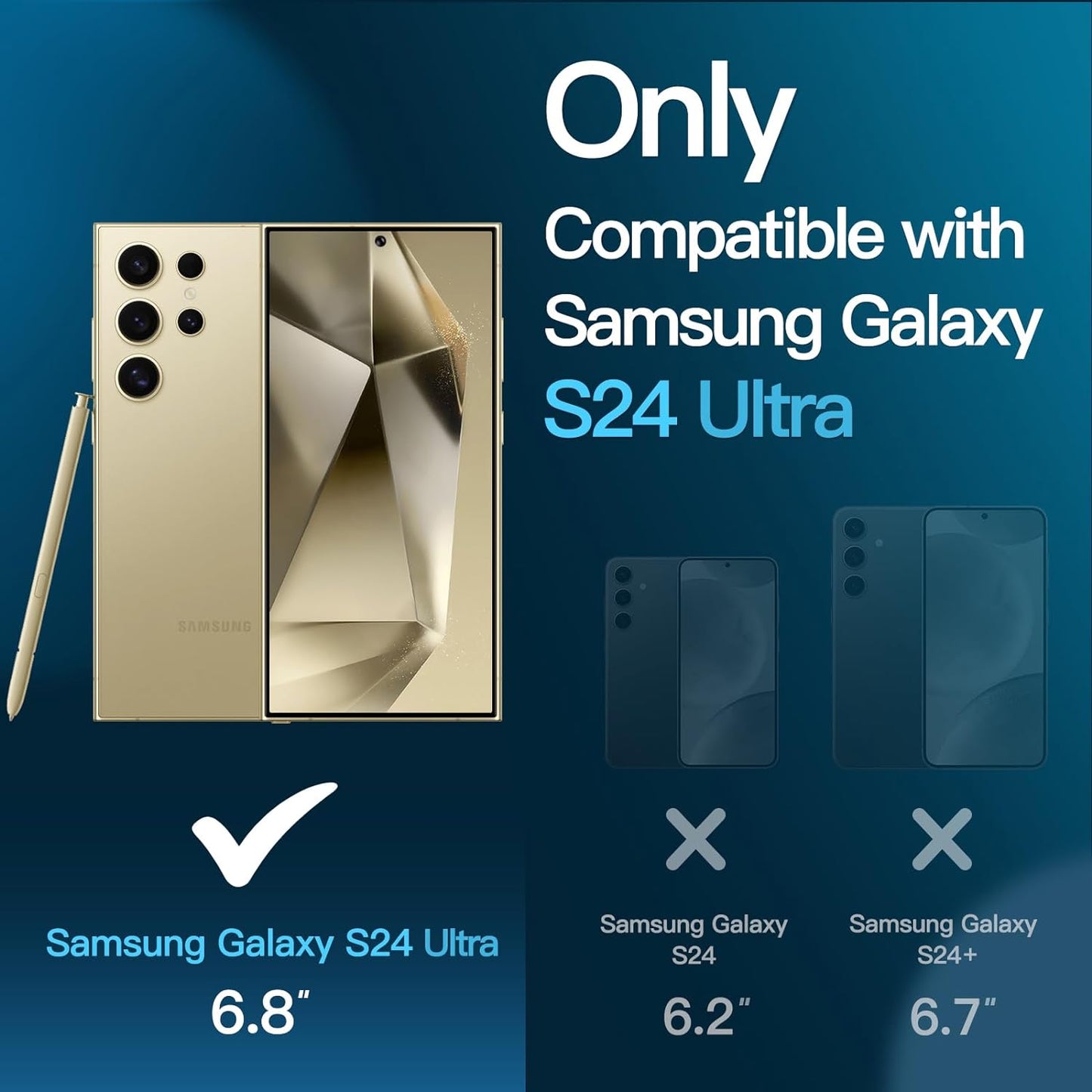 S24 Ultra Screen Protector 2.5D Clear Tempered Glass For Samsung Galaxy