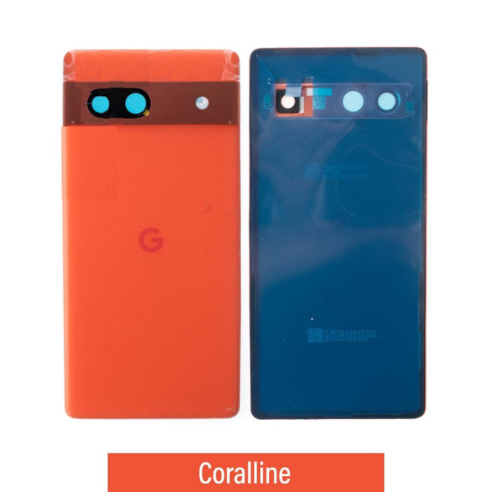 Rear Cover Glass for Google Pixel 7A-Coral(Camera lens & Cam Frame not included)