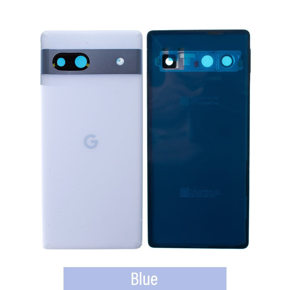 Rear Cover Glass for Google Pixel 7A- Blue (Camera lens & Cam Frame not included)