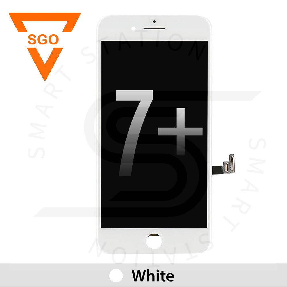 iPhone 7P LCD WHITE (Back Plate Installed)
