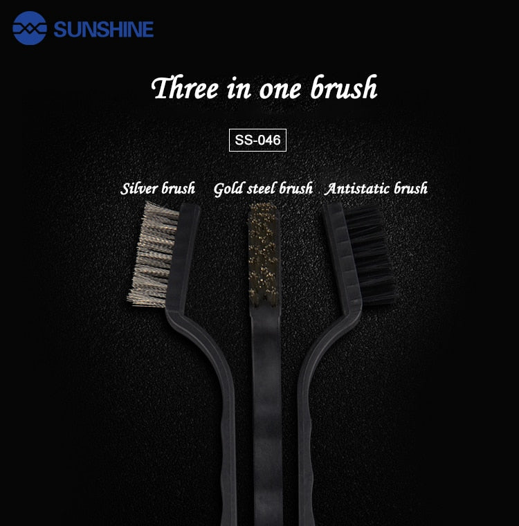 SUNSHINE SS-046 3 In1 IC Phone Repair Cleaning Brush`