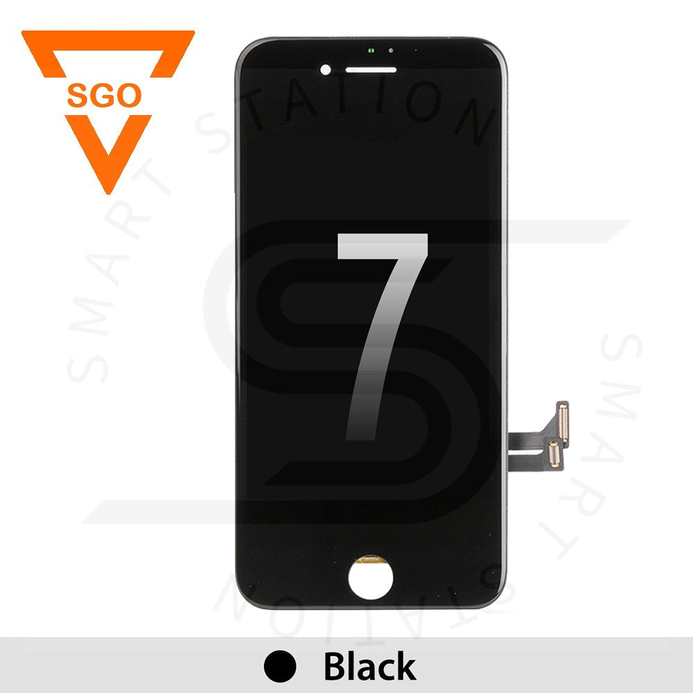 iPhone 7G LCD Black (Back Plate Installed)