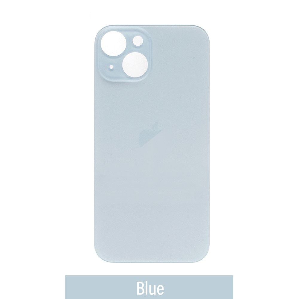 Rear Glass Replacement for iPhone 15 Plus (Camera Frame Aseembly by Factory)-Blue