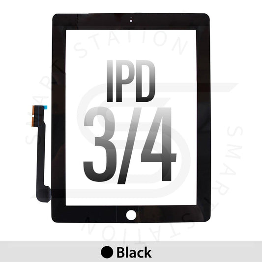 Touch Screen Digitizer with IC Connector for iPad 3 / 4 Black