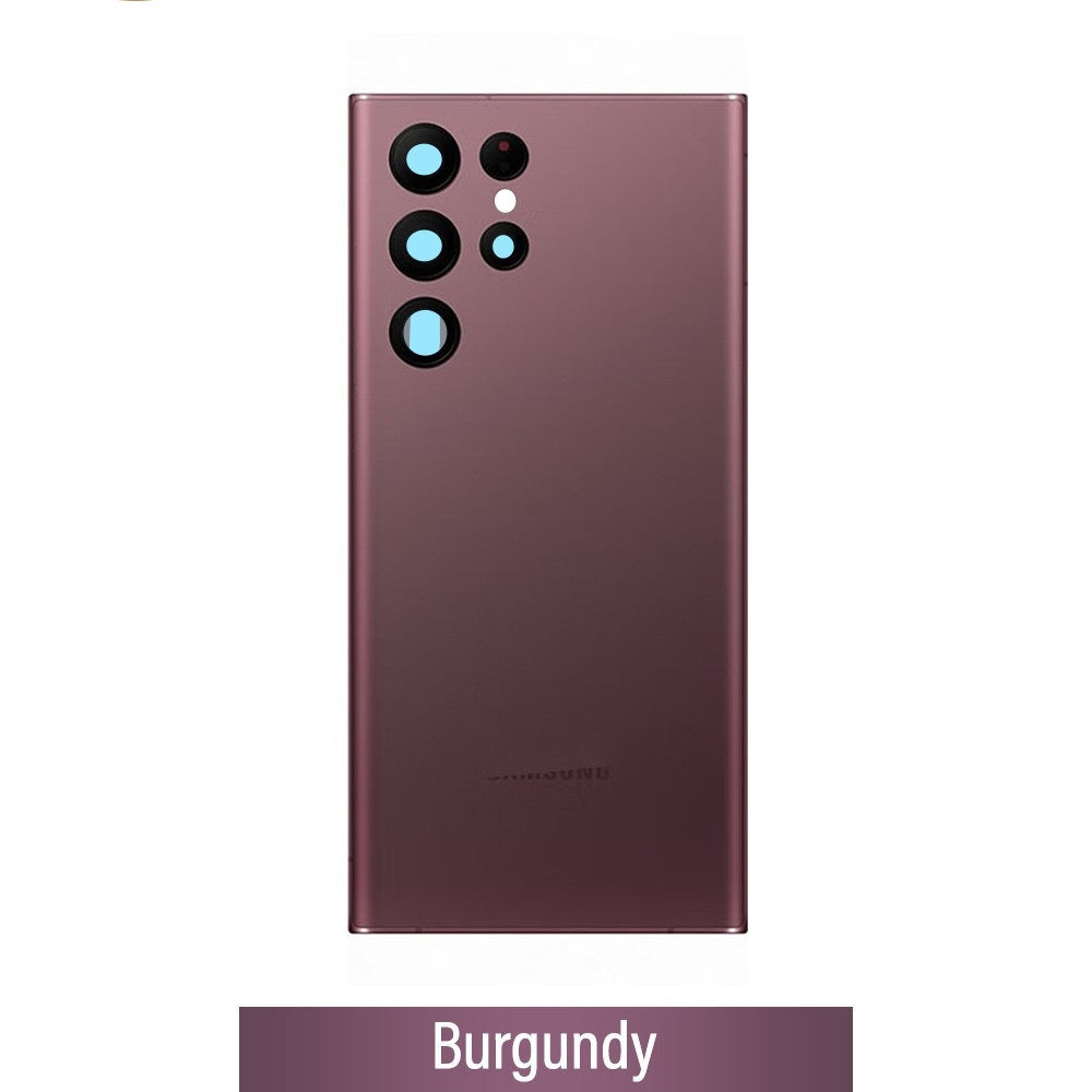 Back Glass Burgundy for Samsung S22 Ultra