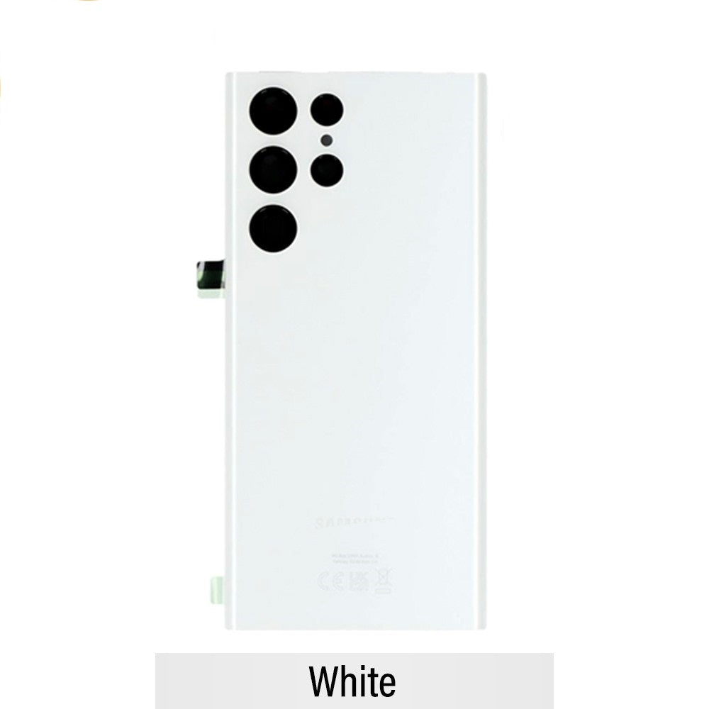 Back Glass White for Samsung S22 Ultra