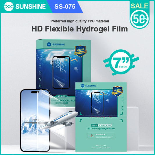 Flat Clear Screen Hydrogel Film (50 PCS/Box)(1st Gen) SUNSHINE 075