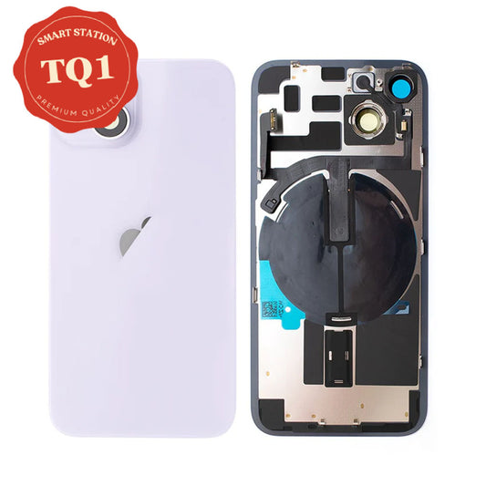 [TQ1] Premium iPhone 14 Plus Back Glass Replacement w Wireless Charging and Flash Flex Cable-Purple