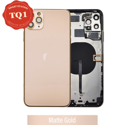 Rear Housing with Small Parts for iPhone 11 Pro Max -Matte Gold