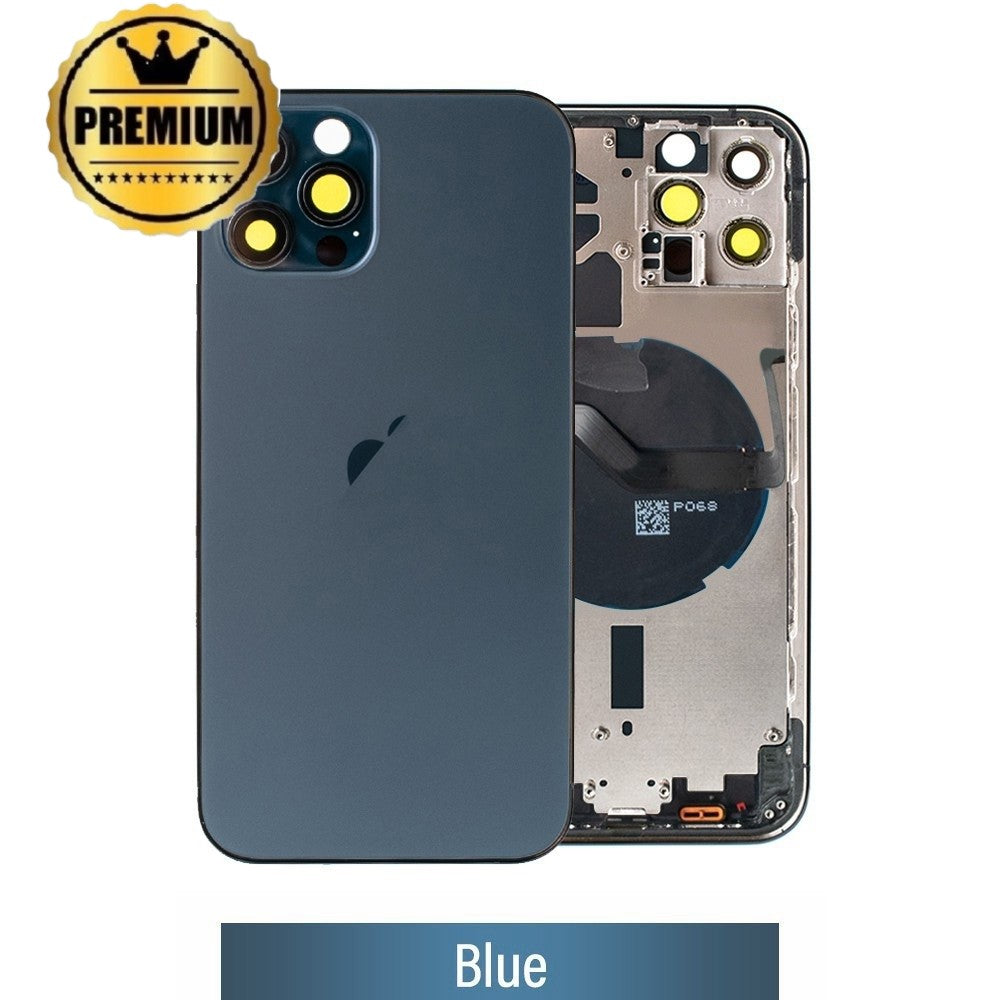 Rear Housing with Small Parts for iPhone 12 Pro -Blue