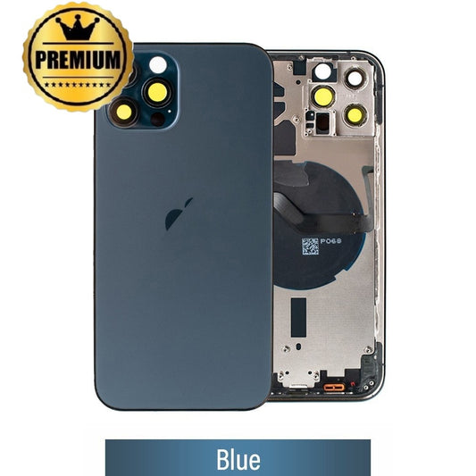 Rear Housing with Small Parts for iPhone 12 Pro -Blue