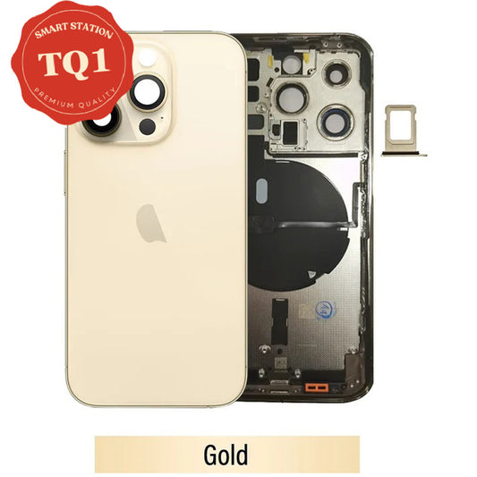 [TQ1] Rear Housing with Small Parts for iPhone 14 Pro -Gold