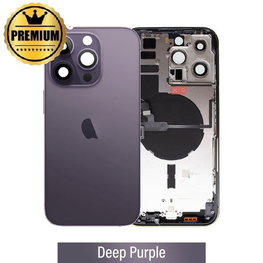 [TQ1] Rear Housing with Small Parts for iPhone 14 Pro-Deep Purple