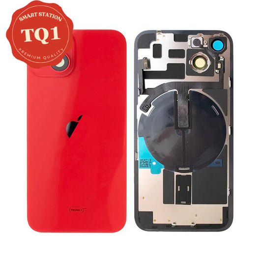 [TQ1] Premium iPhone 14 Plus Back Glass Replacement w Wireless Charging and Flash Flex Cable-Red