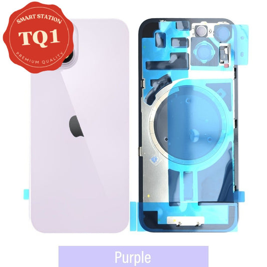 Rear Cover Glass for iPhone 14 (with Camera Lens Glass and Wireless Charging Magnet) -Purple