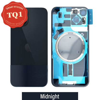 [TQ1] Premium iPhone 14 Back Glass Replacement w MagSafe Magnet- Midnight