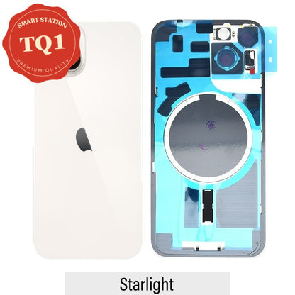 [TQ1] Premium iPhone 14 Back Glass Replacement w MagSafe Magnet-Starlight
