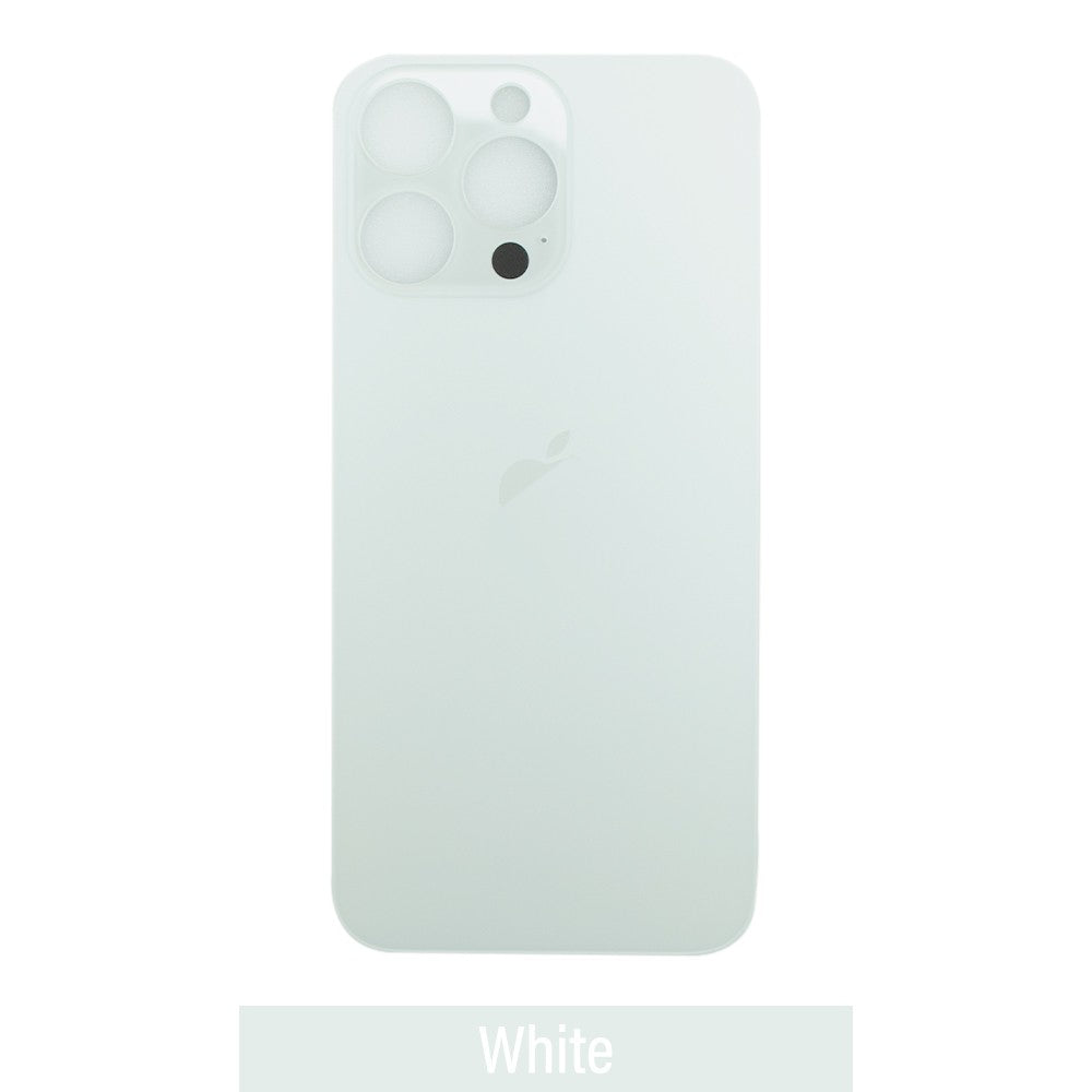 Rear Glass Replacement for iPhone 15 Pro Max (Camera Frame Aseembly by Factory)-White
