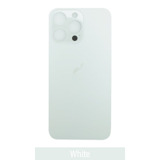 Rear Glass Replacement for iPhone 15 Pro Max (Camera Frame Aseembly by Factory)-White
