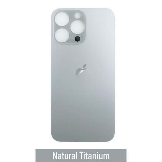 Rear Glass Replacement for iPhone 15 Pro Max (Camera Frame Aseembly by Factory)-Natural Titanium