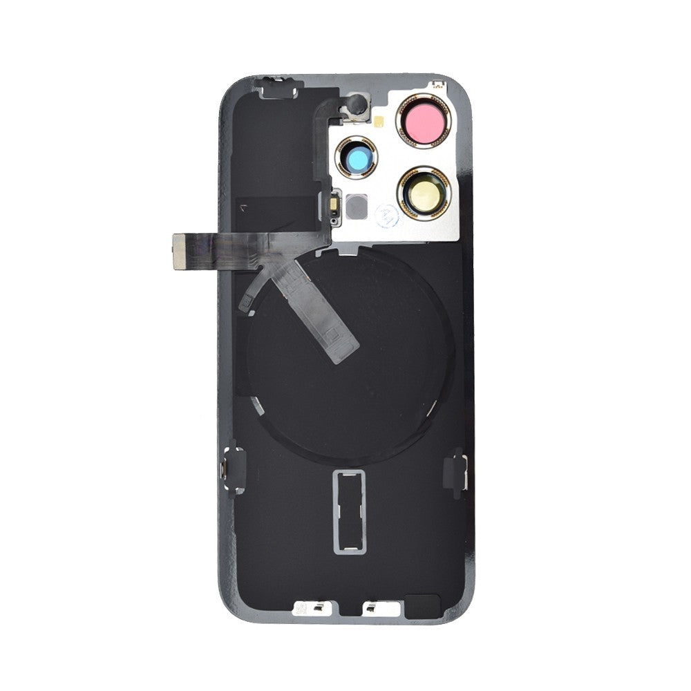 [TQ1] Rear Cover Glass with Camera Lens Glass and Wireless Flex for iPhone 15 Pro-Natural Titanium