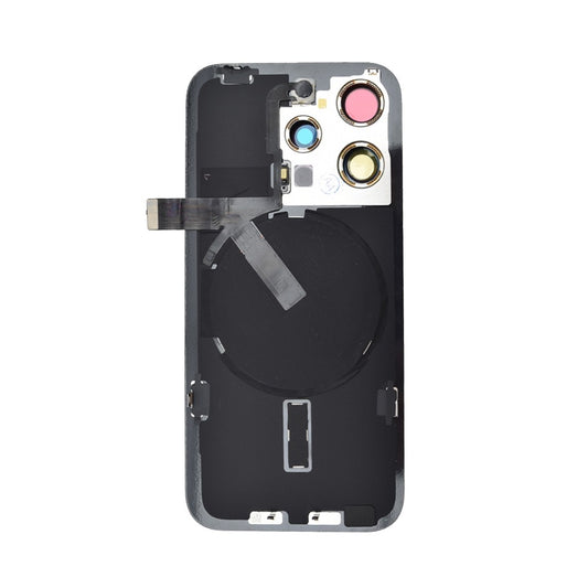 [TQ1] Rear Cover Glass with Camera Lens Glass and Wireless Flex for iPhone 15 Pro-Natural Titanium
