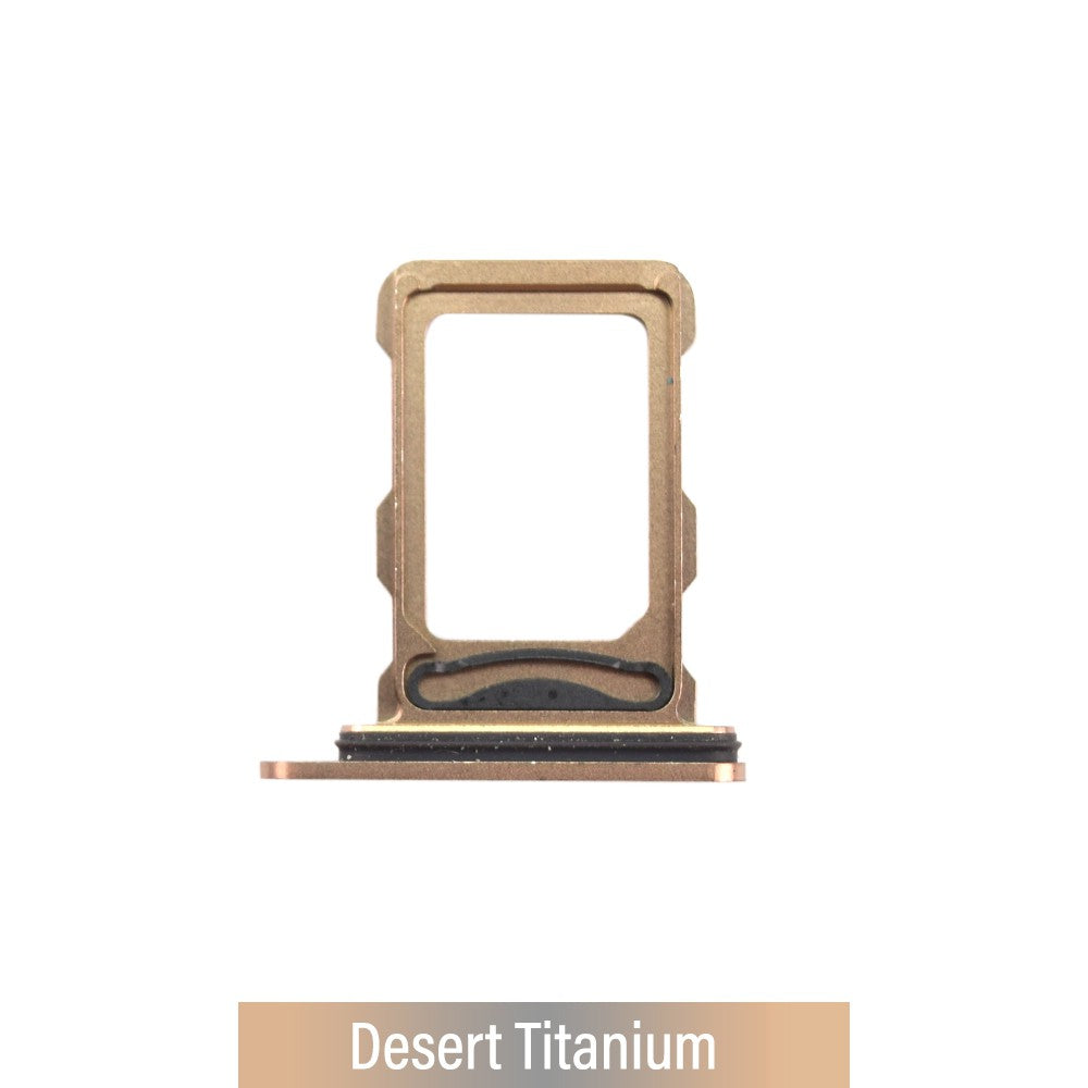 Dual SIM Card Tray for iPhone 16 Pro / 16 Pro Max-Desert Titanium (Compatible with Single SIM Phones and Dual SIM Phones)
