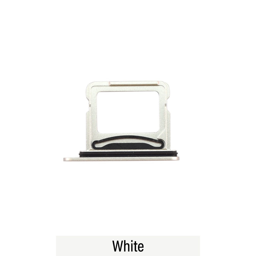 Dual SIM Card Tray for iPhone 16 / 16 Plus-White (Compatible with Single SIM Phones and Dual SIM Phones)