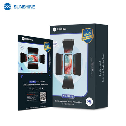 360° Angle Privacy Clear Hydrogel Protector (25 PCS/Box) SUNSHINE 075FS
