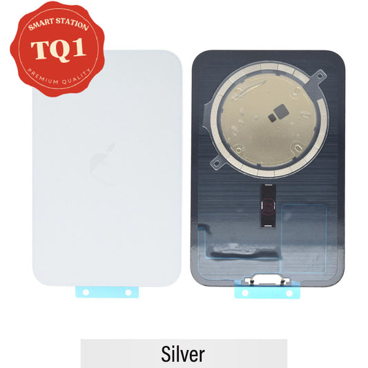 [TQ1] Premium iPhone 17 Pro Max Back Glass Replacement w MagSafe Magnet- Silver