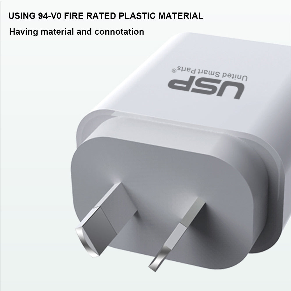 20W QC3.0 Dual Port USB-A+USB-C PD Fast Wall Charger USP