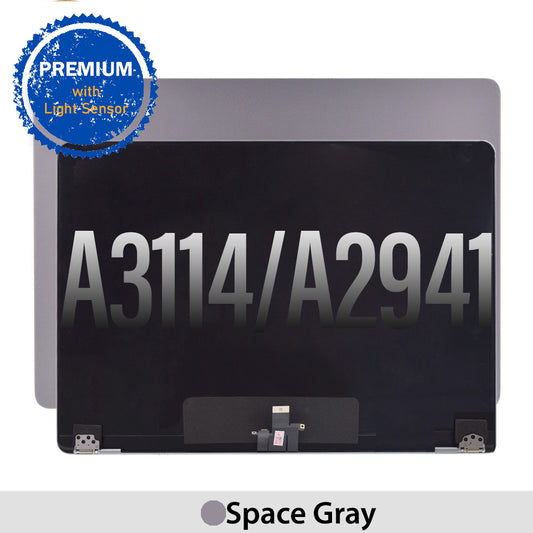 Macbook Air 15" A2941 M2 2023 /A3114 M3 2024 LCD Display Screen Replacement Assembly With Light Sensor [Grey]