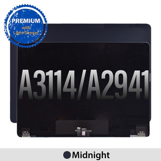 Macbook Air 15" A2941 M2 2023 /A3114 M3 2024 LCD Display Screen Replacement Assembly With Light Sensor [Midnight]
