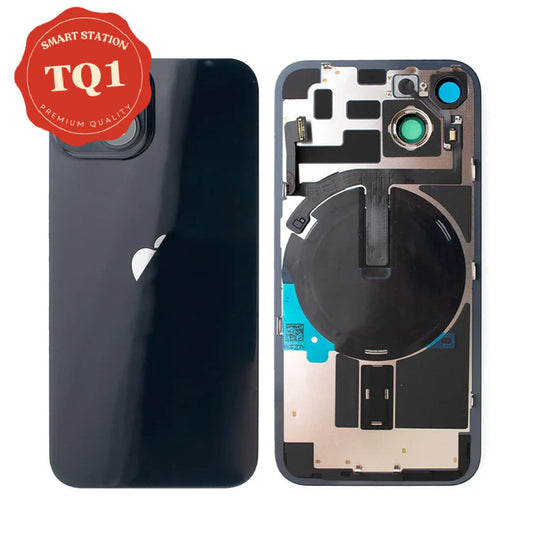 [TQ1] Premium iPhone 14 Plus Back Glass Replacement w Wireless Charging and Flash Flex Cable-Midnight