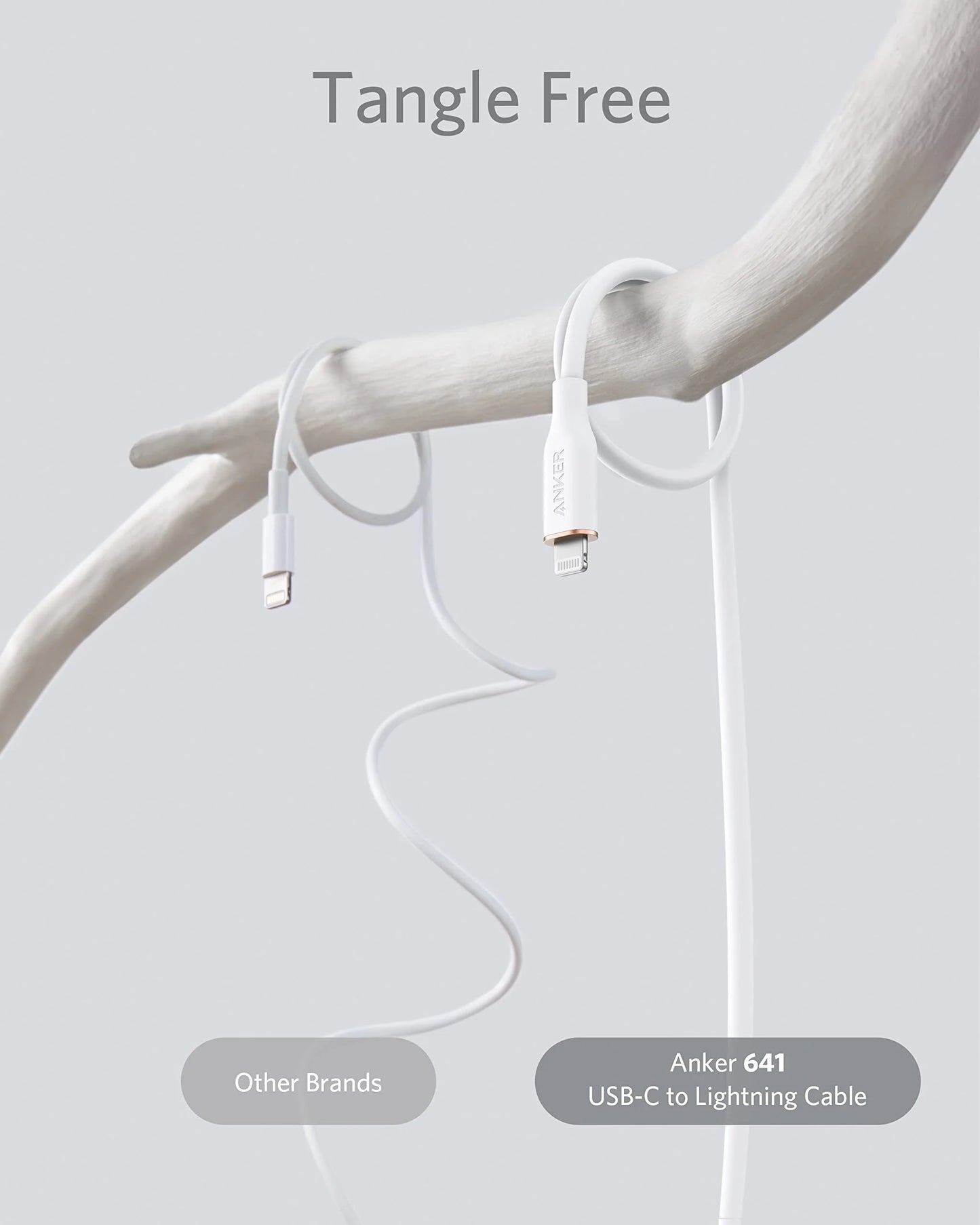 Anker Powerline Super Soft USB-C to Lightning Cable – 3ft/6ft (MFi Certified)