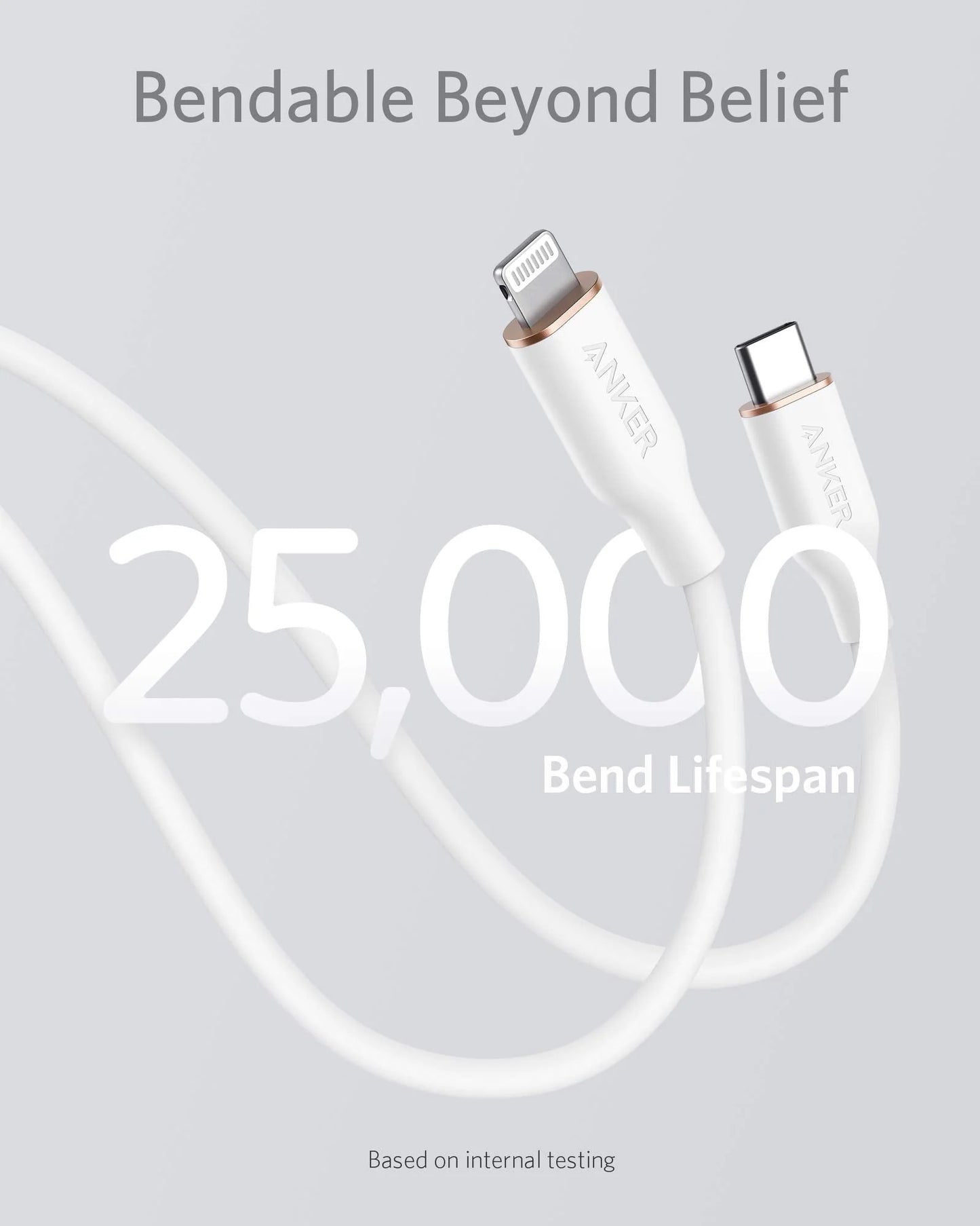 Anker Powerline Super Soft USB-C to Lightning Cable – 3ft/6ft (MFi Certified)
