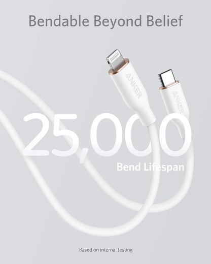 Anker Powerline Super Soft USB-C to Lightning Cable – 3ft/6ft (MFi Certified)