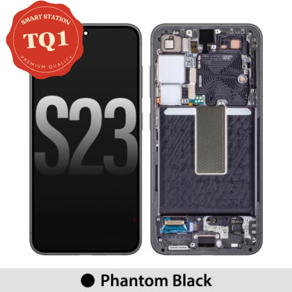 [TQ1] Samsung S23 Screen Replacement-Phantom Black (Service Pack OLED with Refurb Frame)