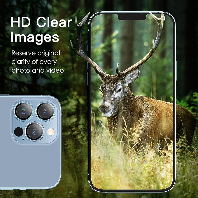 Camera Lens Protector For iPhone 15 / 15 Plus Individual Ring Cover (Tempered Glass)