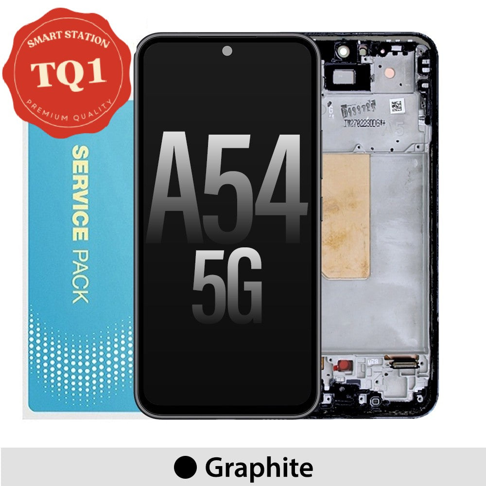 [TQ1] Samsung A54 5G A546 Screen Replacement Black (Service Pack Oled with Refurb Frame Assembled)