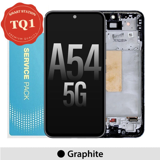 [TQ1] Samsung A54 5G A546 Screen Replacement Black (Service Pack Oled with Refurb Frame Assembled)