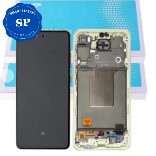 [Service Pack] Samsung Galaxy A55 5G A556B OLED Screen Replacement Digitizer with Frame GH82-34305D-Lemon
